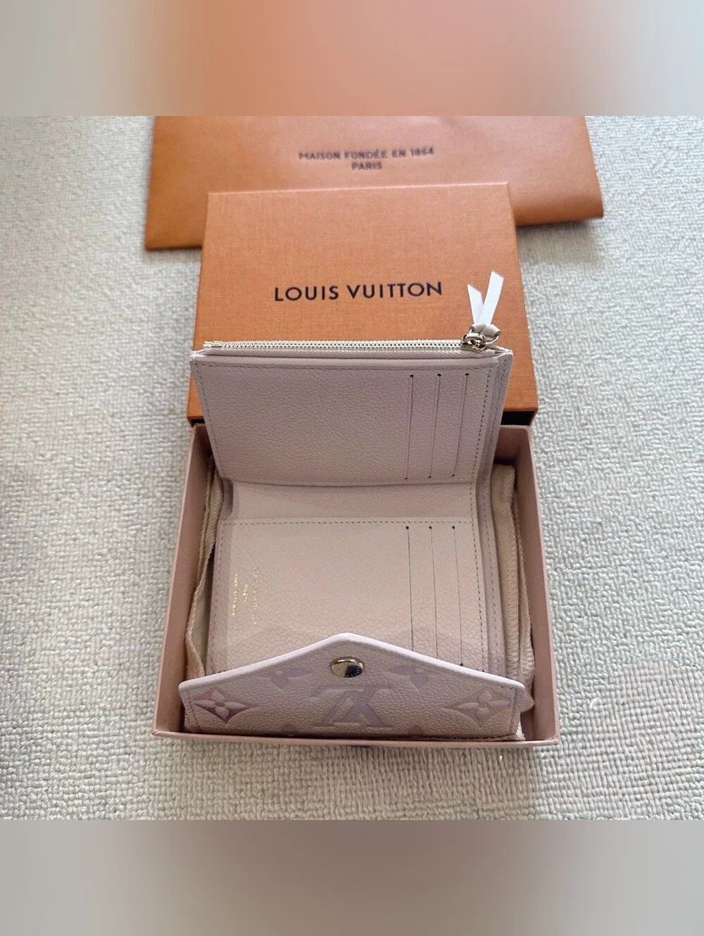 Louis Vuitton Pastel Monogram Envelope Wallet in Lavender and Blush